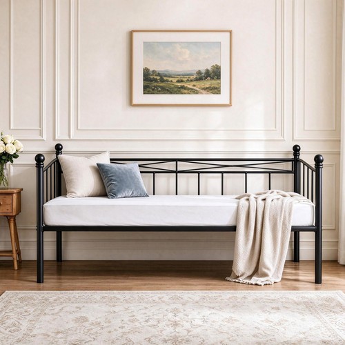Single metal day - metal, bed