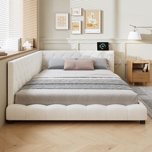 Upholstered double daybed with - double,