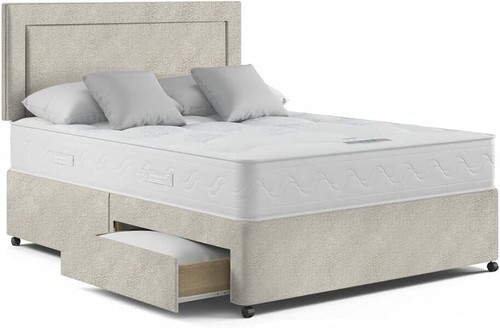 Linen divan bed with deluxe - divan,