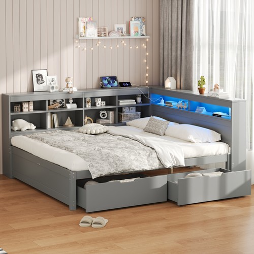 4ft6 double daybed with two - with,
