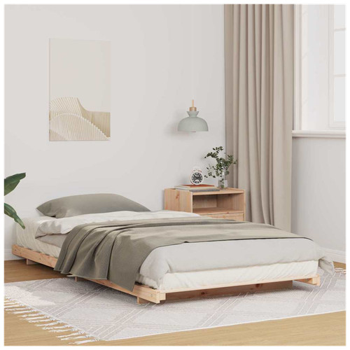 Floor bed frame brown solid - floor,