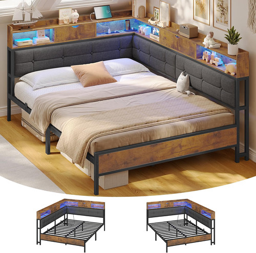 4ft6 double bed frame with - 4ft6,