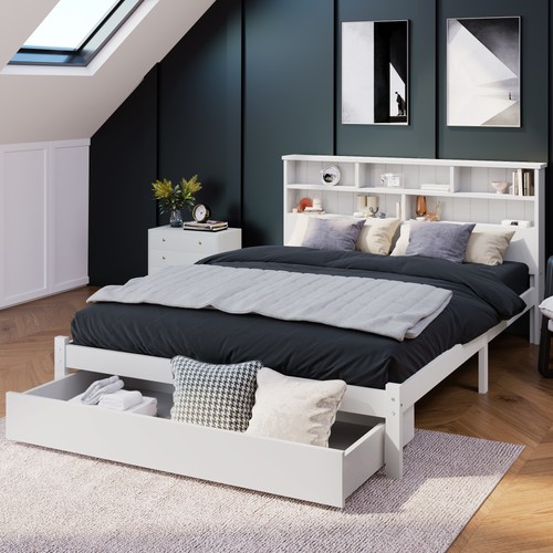 Wooden double daybed with - wooden,