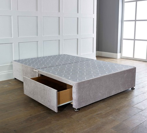 4ft6 double reinforced divan - reinforced,