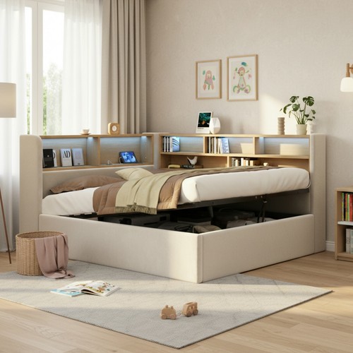 4ft6 double upholstered daybed - 4ft6,