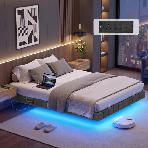 Double floating bed frame - double,