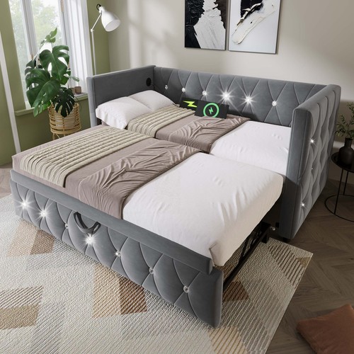 3ft upholstered daybed pull - 3ft, w/pull