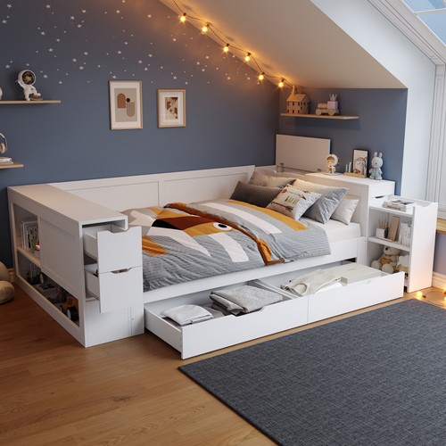 Daybed wooden platform bed - daybed,
