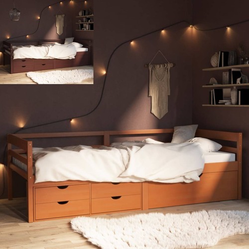 Modern bed frame with drawers - frame,