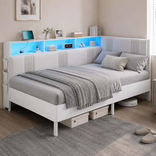 Single day bed frame storage - 3,