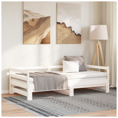 Day bed solid pinewood white - day,