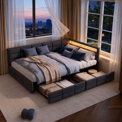 Daybed frame 3ft upholstered - daybed,
