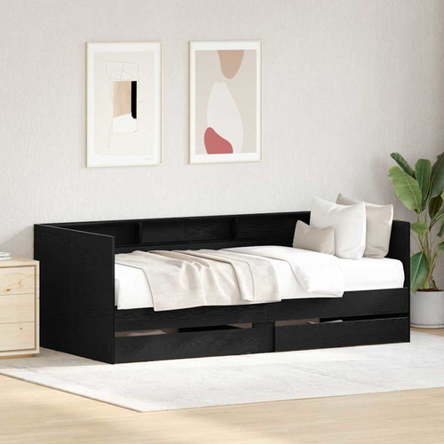 Daybed with headboard - headboard, black