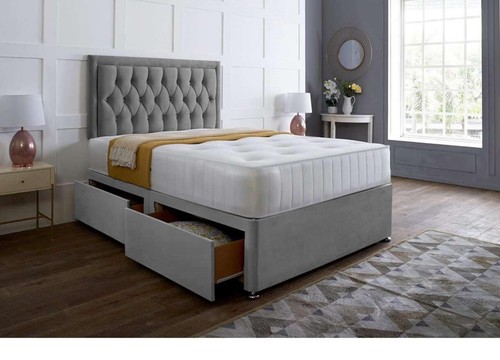 Plush divan bed set - plush, with